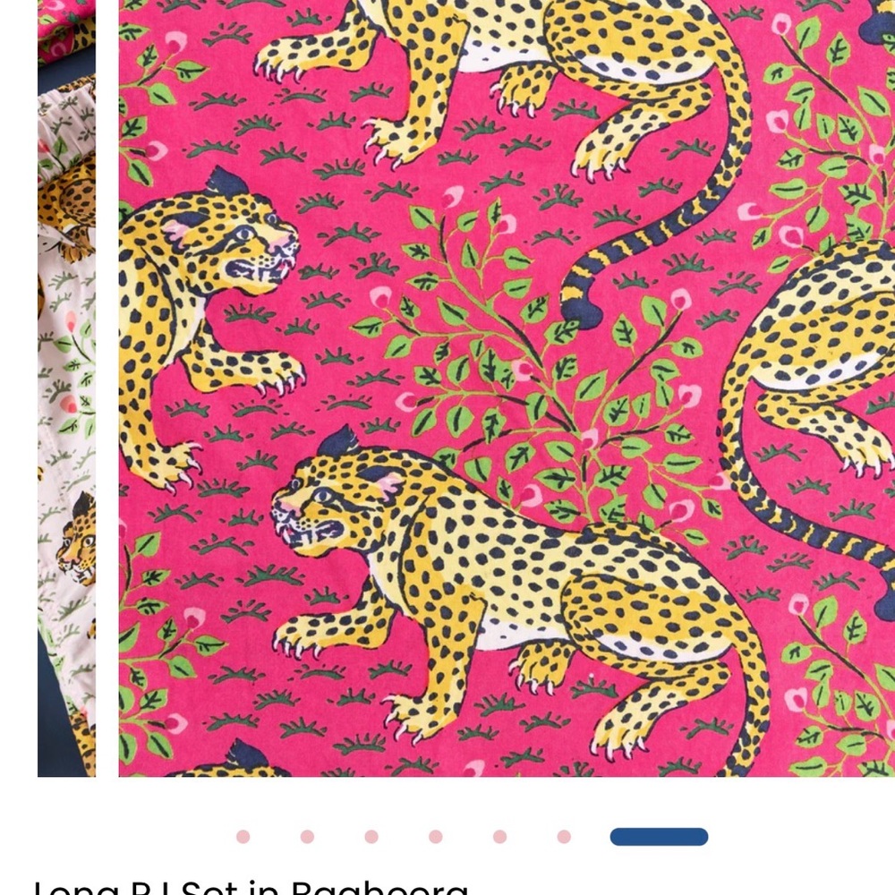 Print Fresh Long PJ Set Bagheera Hot Pink 1X - Picture 3 of 14